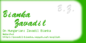 bianka zavadil business card